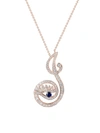Tabayer Eye 18k Rose Gold, Sapphire & Diamond Joyous Pendant Necklace
