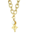 Kenneth Jay Lane Women's 22k Yellow Goldplated & Faux Pearl Heart Pendant Necklace