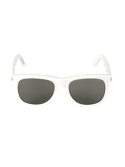 Saint Laurent 57mm Square Acetate Sunglasses In Ivory
