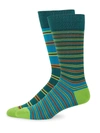 Paul Smith Men's Striped Knit Socks In Blue Multi