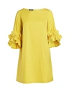 Lafayette 148 Women's Whitby Ruffle-cuff Shift Dress In Quince