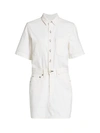 Rag & Bone All-in-one Denim Shirtdress In Off White