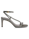 Rebecca Minkoff Nanine Metallic Dot Sandals In Silver