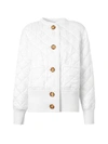 Burberry Women's Bardsey Quilted Knit-back Jacket In White