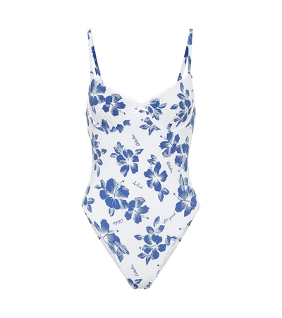 Solid & Striped The Taylor Bow-embellished Floral-print Swimsuit In Aloha