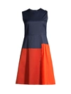 Hugo Boss Women's Dolouri Bicolor Dress In Midnight