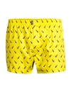 Versace Printed Boxer Shorts In Yellow