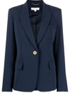 Michael Kors Tailored Double Crêpe Blazer In Blue