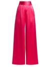 Adriana Iglesias Women's Fiora Silk Wide-leg Pants In Fraise