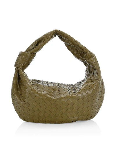 Bottega Veneta Small Jodie Leather Hobo Bag In Mud