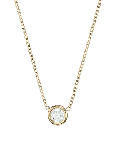 Zoë Chicco Women's Paris 14k Yellow Gold & Diamond Pendant Necklace