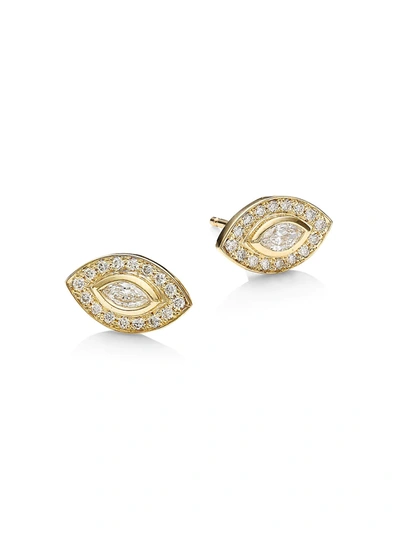 Zoë Chicco Diamond Eye 14k Yellow Gold Stud Earrings