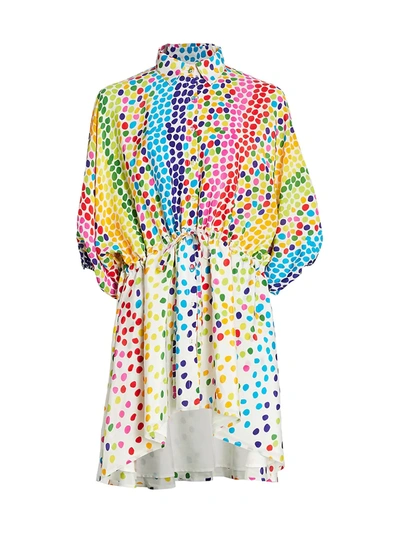 All Things Mochi Malaya Multicolor Polka Dot Dress In Multi Dots