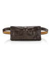 Bottega Veneta Woven Leather Belt Bag In Fondente Brown