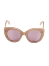 Alaïa 48mm Oversized Cat Eye Sunglasses In Nude