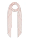 Burberry Striped Logo Jacquard Large Square Scarf In Peony Pink