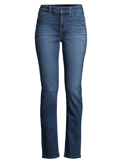 Jen7 By 7 For All Mankind Slim Straight Sculpting Jeans In Classic Medium Blue