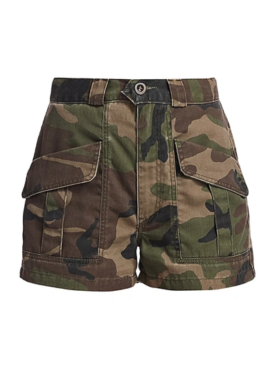 Trave Women's Lucy High-waist Camo Shorts In The Big Battle