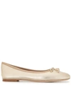 Tory Burch Leather Charm Ballet Flats In Rice Paper