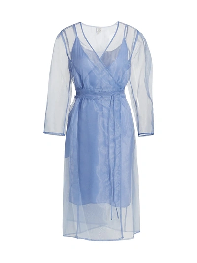baum und pferdgarten dress blue Baum und Pferdgarten Amali Dress in Azurine Blue Patch