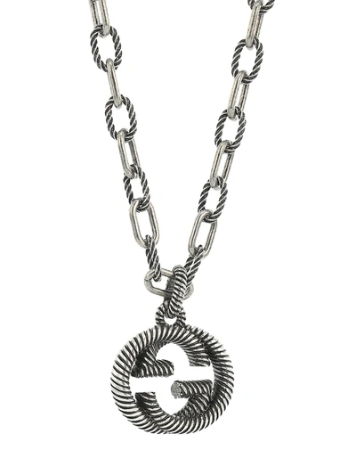 Gucci Sterling Silver Interlock Chain Necklace