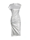 Rabanne Women's Stretch Lurex Jersey Dress In Silver