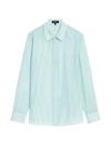 Theory Women's Classic Organic Cotton Straight Shirt In Teal Multi