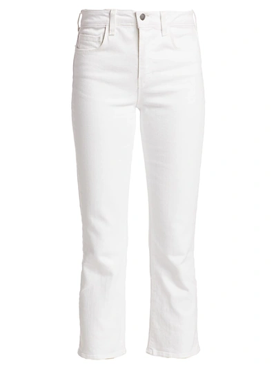 L Agence Nadia High-rise Crop Straight-leg Jeans In Blanc