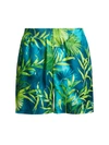 Versace Jungle-print Shorts In Verde Stampa