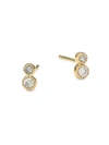My Story The Jennifer 14k Yellow Gold & Diamond Stud Earrings