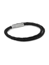 Jonas Studio Village Braided Leather Bracelet In Black