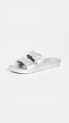 Freedom Moses Metallic Plastic Pool Slides In Silver