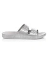 Freedom Moses Glitter Two-strap Slides In Bling