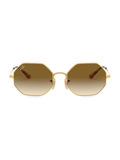 Ray Ban Rb1972 54mm Octagonal Metal Sunglasses In Gold