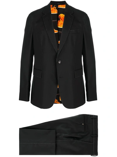 Paul Smith Contrast-stitch Two-piece Suit In Black