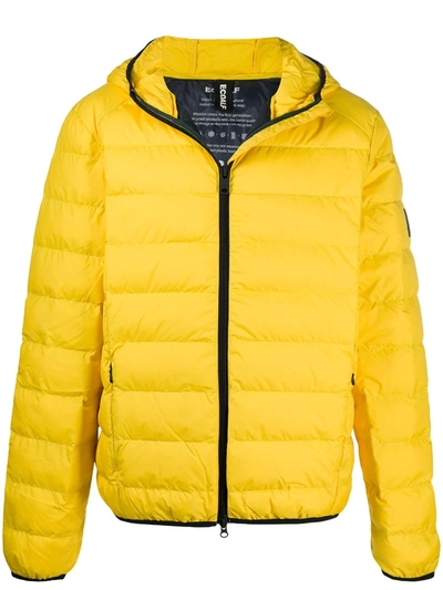 Ecoalf Asp Hooded Down Jacket In Yellow