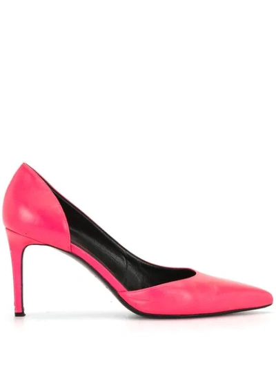 Pre-owned Saint Laurent Pointed Toe Pumps In Pink