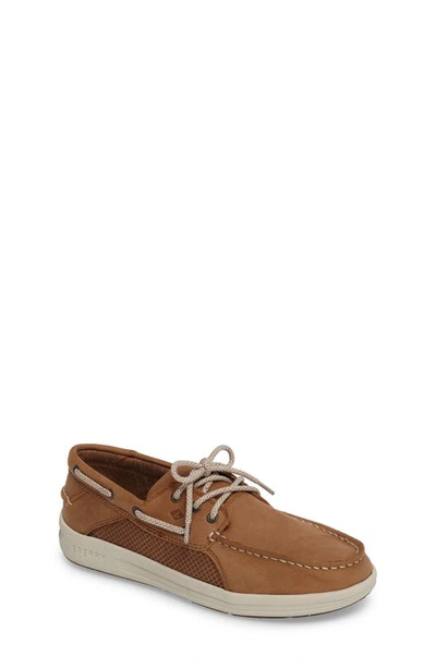 Sperry Kids'  Gamefish Boat Shoe In Dark Tan