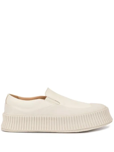 Jil Sander Slip-on Platform Trainers In White