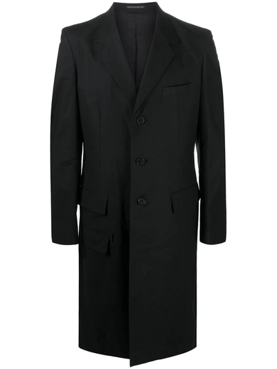 Yohji Yamamoto Single-breasted Coat In Black