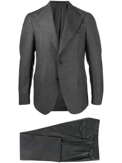 Bagnoli Sartoria Napoli Single-breasted Wool Suit In Grey
