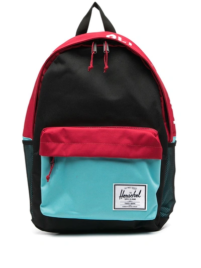 Herschel Supply Co Logo Print Panelled Backpack In Black