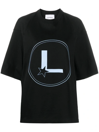 Lourdes Logo-print Cotton T-shirt In Black