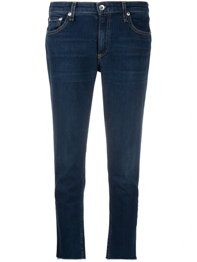 Rag & Bone Cropped Skinny Jeans In Blue