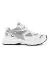 Axel Arigato Men's Marathon Mix Media Chunky Sneakers In White Silver