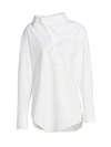 Monse Poplin Twisted Collar Shirt In White
