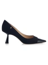 Jimmy Choo Rene Cap-toe Suede & Leather Pumps In Black