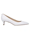 Sam Edelman Women's Dori Leather Kitten-heel Pumps In Bright White