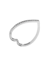 Repossi Women's Antifer 18k White Gold & Diamond Heart Ring