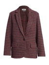 Isabel Marant Étoile Women's Charly Plaid Wool Blazer Jacket In Raspberry